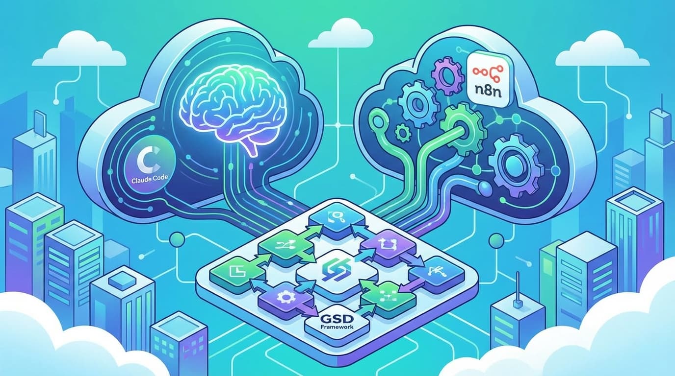 Claude Code + n8n Automation: 3 GSD Framework Wins - illustration